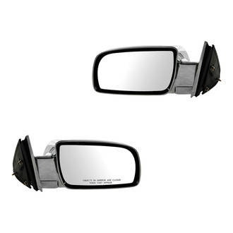 TRQ® - Driver and Passenger Side Manual View Mirrors (Foldaway)