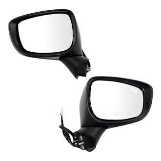 TRQ® - Driver and Passenger Side Power View Mirror Set (Heated, Foldaway)