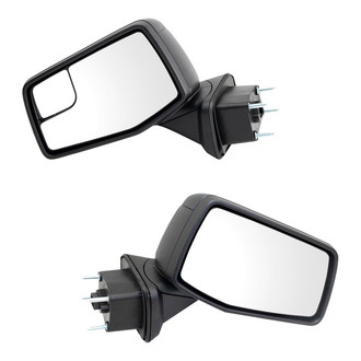 TRQ® - Driver and Passenger Side Manual View Mirror Set (Non-Heated, Foldaway)