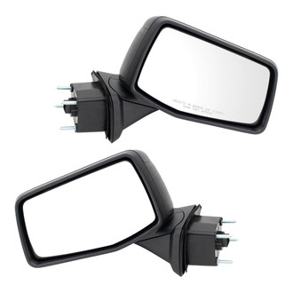 TRQ® - Driver and Passenger Side Manual View Mirror Set (Non-Heated, Foldaway)
