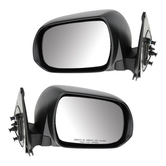 TRQ® - Driver and Passenger Side Manual View Mirror Set (Non-Heated, Foldaway)