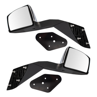 TRQ® - Driver and Passenger Side Manual View Mirror Set (Non-Heated, Foldaway)