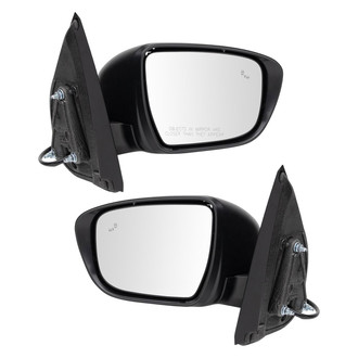 TRQ® - Driver and Passenger Side Manual View Mirror Set (Non-Heated, Foldaway)