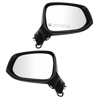 TRQ® - Driver and Passenger Side Power View Mirror Set (Heated, Foldaway)