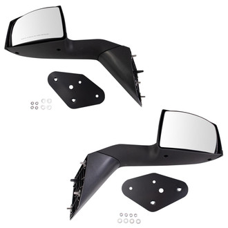 TRQ® - Driver and Passenger Side Manual View Mirror Set (Non-Heated)