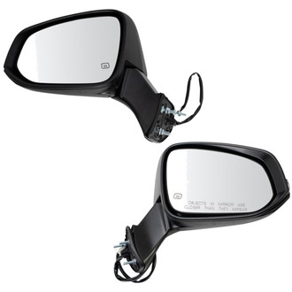 TRQ® - Driver and Passenger Side Power View Mirror Set (Heated, Foldaway)
