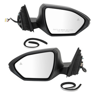 TRQ® - Driver and Passenger Side Power View Mirror Set (Heated, Foldaway)