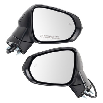TRQ® - Driver and Passenger Side Power View Mirror Set (Heated, Foldaway)