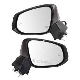 TRQ® - Driver and Passenger Side Power View Mirror Set (Heated, Foldaway)