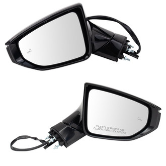 TRQ® - Driver and Passenger Side Power View Mirror Set (Heated, Foldaway)
