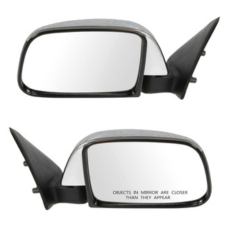 TRQ® - Driver and Passenger Side Manual View Mirror Set (Non-Heated, Foldaway)