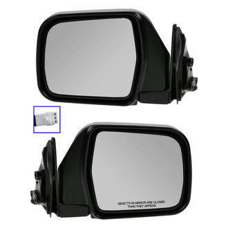 TRQ® - Driver and Passenger Side Power View Mirror Set (Non-Heated, Foldaway)
