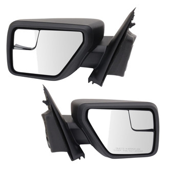 TRQ® - Driver and Passenger Side Manual View Mirror Set (Non-Heated, Foldaway)