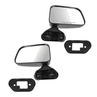 TRQ® - Driver and Passenger Side Manual View Mirror Set (Non-Heated, Foldaway)