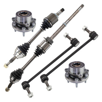 TRQ® - Front Axle Shaft and Suspension Kit