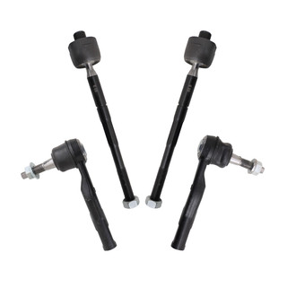 TRQ® - Front Driver and Passenger Side Inner and Outer Steering Tie Rod End Kit