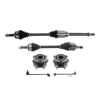 TRQ® - Front Driver and Passenger Side Axle Shaft and Suspension Kit