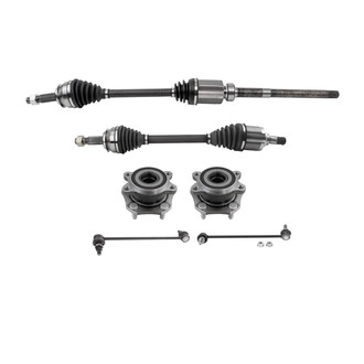 TRQ® - Front Driver and Passenger Side Axle Shaft and Suspension Kit