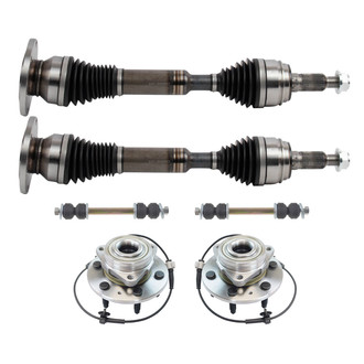 TRQ® - Front Driver and Passenger Side Axle Shaft and Suspension Kit