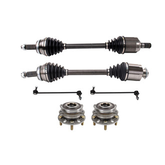 TRQ® - Front Driver and Passenger Side Axle Shaft and Suspension Kit