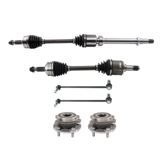 TRQ® - Front Driver and Passenger Side Axle Shaft and Suspension Kit