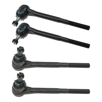 TRQ® - Front Driver and Passenger Side Inner and Outer Steering Tie Rod End Kit
