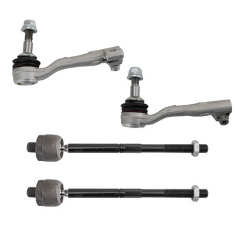 TRQ® - Front Driver and Passenger Side Inner and Outer Steering Tie Rod End Kit