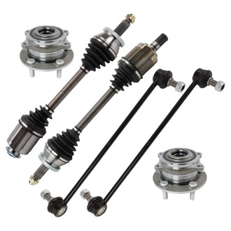 TRQ® - Front Axle Shaft and Suspension Kit