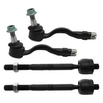 TRQ® - Front Driver and Passenger Side Inner and Outer Steering Tie Rod End Kit