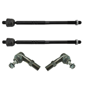TRQ® - Front Driver and Passenger Side Inner and Outer Steering Tie Rod End Kit