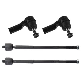 TRQ® - Front Driver and Passenger Side Inner and Outer Steering Tie Rod End Kit