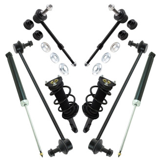 TRQ® - Front and Rear Shock Absorber and Suspension Kit