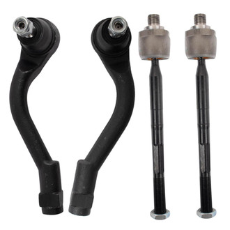 TRQ® - Front Driver and Passenger Side Inner and Outer Steering Tie Rod End Kit