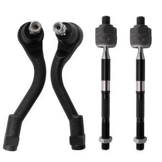 TRQ® - Front Driver and Passenger Side Inner and Outer Steering Tie Rod End Kit