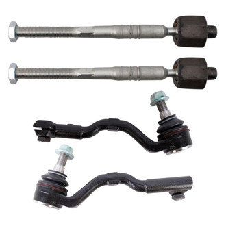 TRQ® - Front Driver and Passenger Side Inner and Outer Steering Tie Rod End Kit