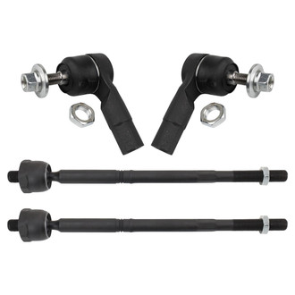 TRQ® - Front Driver and Passenger Side Inner and Outer Steering Tie Rod End Kit