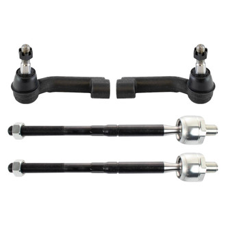 TRQ® - Front Driver and Passenger Side Inner and Outer Steering Tie Rod End Kit