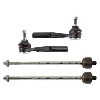 TRQ® - Front Driver and Passenger Side Inner and Outer Steering Tie Rod End Kit