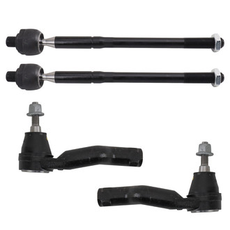TRQ® - Front Driver and Passenger Side Inner and Outer Steering Tie Rod End Kit