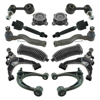 TRQ® - Front Steering Tie Rods and Suspension Kit