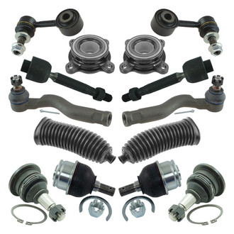 TRQ® - Front Steering Tie Rods and Suspension Kit