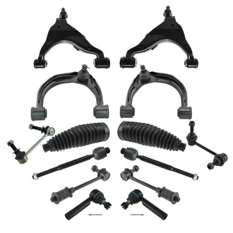 TRQ® - Front and Rear Steering Tie Rods and Suspension Kit