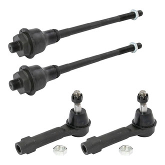 TRQ® - Front Driver and Passenger Side Inner and Outer Steering Tie Rod End Kit