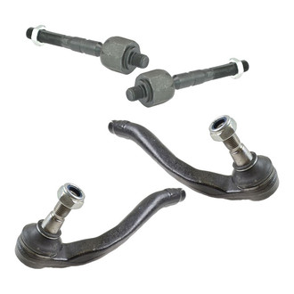 TRQ® - Front Driver and Passenger Side Inner and Outer Steering Tie Rod End Kit
