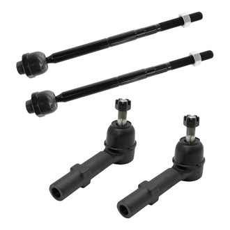 TRQ® - Front Driver and Passenger Side Steering Tie Rod End Kit