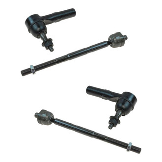TRQ® - Front Driver and Passenger Side Inner and Outer Steering Tie Rod End Kit
