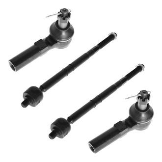 TRQ® - Front Driver and Passenger Side Inner and Outer Steering Tie Rod End Kit