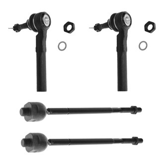 TRQ® - Front Driver and Passenger Side Steering Tie Rod End Kit