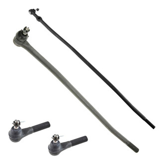 TRQ® - Front Driver and Passenger Side Inner and Outer Steering Tie Rod End Kit