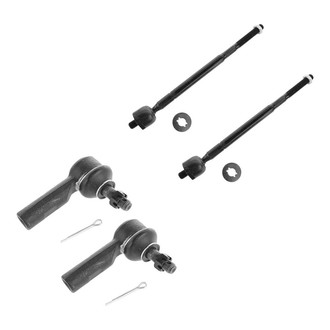 TRQ® - Front Driver and Passenger Side Inner and Outer Steering Tie Rod End Kit